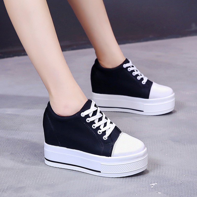 platform heeled sneakers
