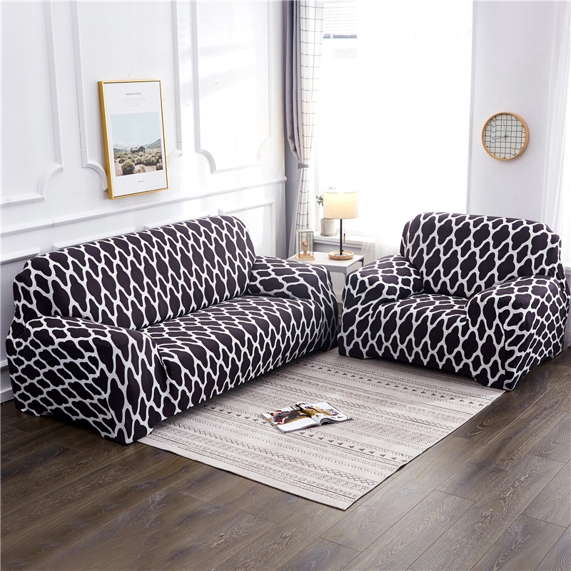 Geometric Design Stretch Sofa Covers Sectional Furniture Cover