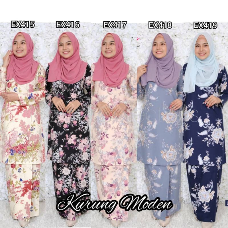  Kurung  Moden Cotton  EX 410 424 Baju  Kurung  Moden Eksklusif 