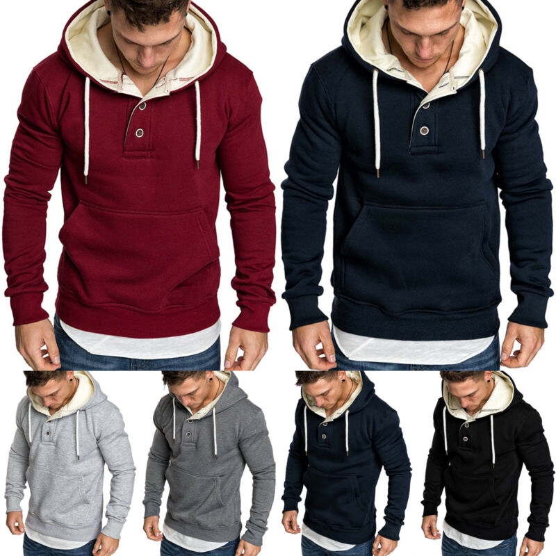 plain red hoodie mens