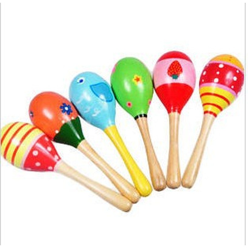 wooden maracas baby