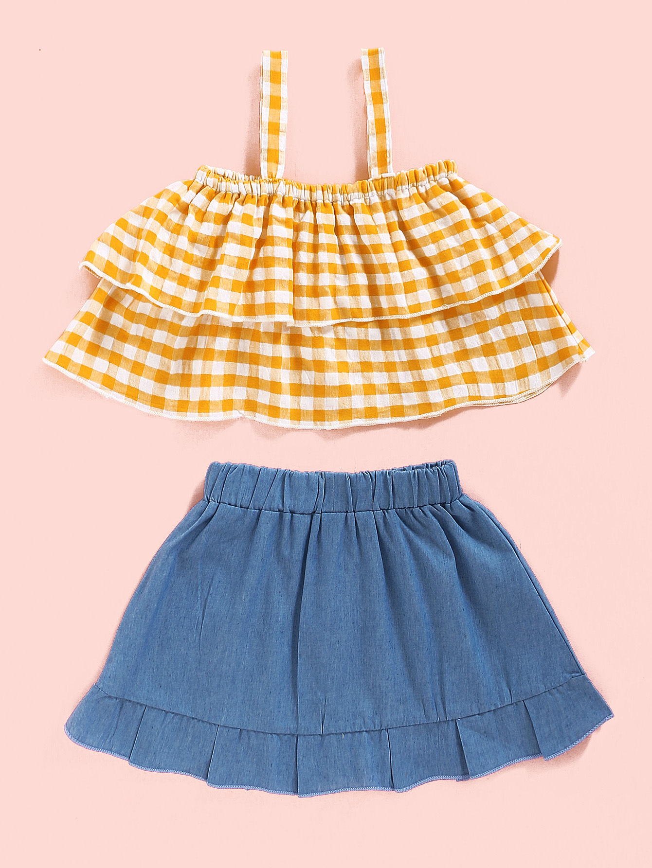 yellow checkered top