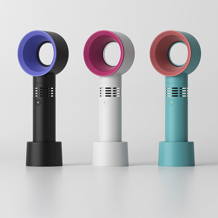 Korean New Style Leafless Mini Fan Student Portable Charging Fan Desktop Fan with USB Charging