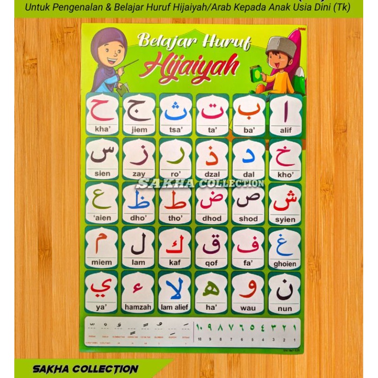 Wholesale Poster Hijaiyah Letters To Know Arabic Letters Accompanied By Latin Poster Kids Educational Shopee Singapore