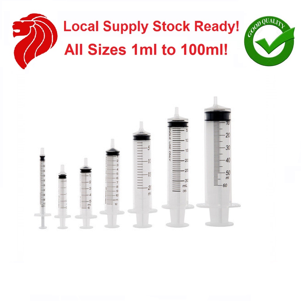 Plastic Measuring Syringe, pack of 10 for 1ml/2.5ml/5ml/10ml/20ml/30ml ...