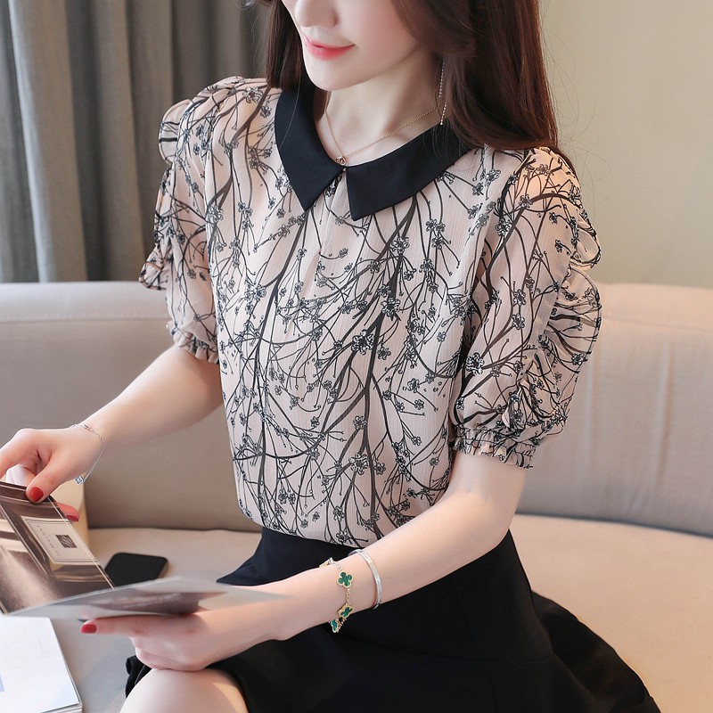 short sleeve chiffon tops