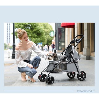 Multifunctional Collapsible Pet Stroller Small and Compact 4-Wheel Pet Sports CarSuitable for Cats and Dogs Outdoor Supp #1