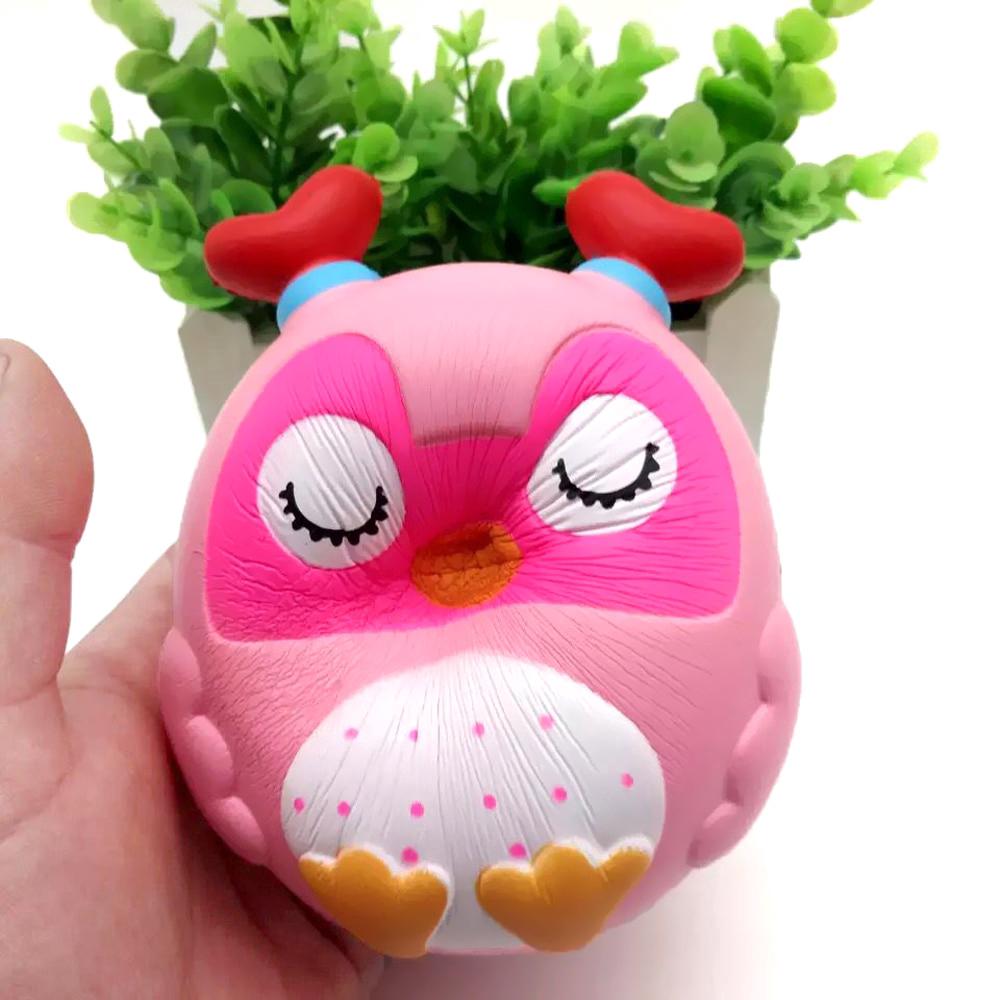Antistress Squishes Toy Jumbo Antlers Owl Squishy Smooshy Antistress Squishes Toy Jumbo Antlers Owl Squishy Smooshy