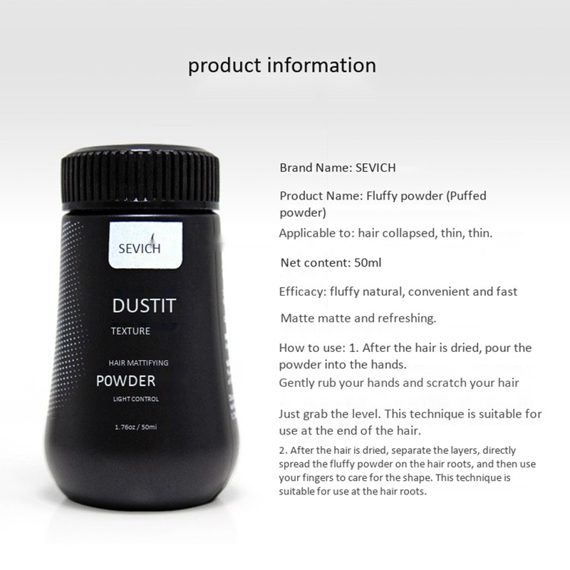 Sevich 50ml Unisex Hairspray Dust It Hair Powder Mattifying Powder