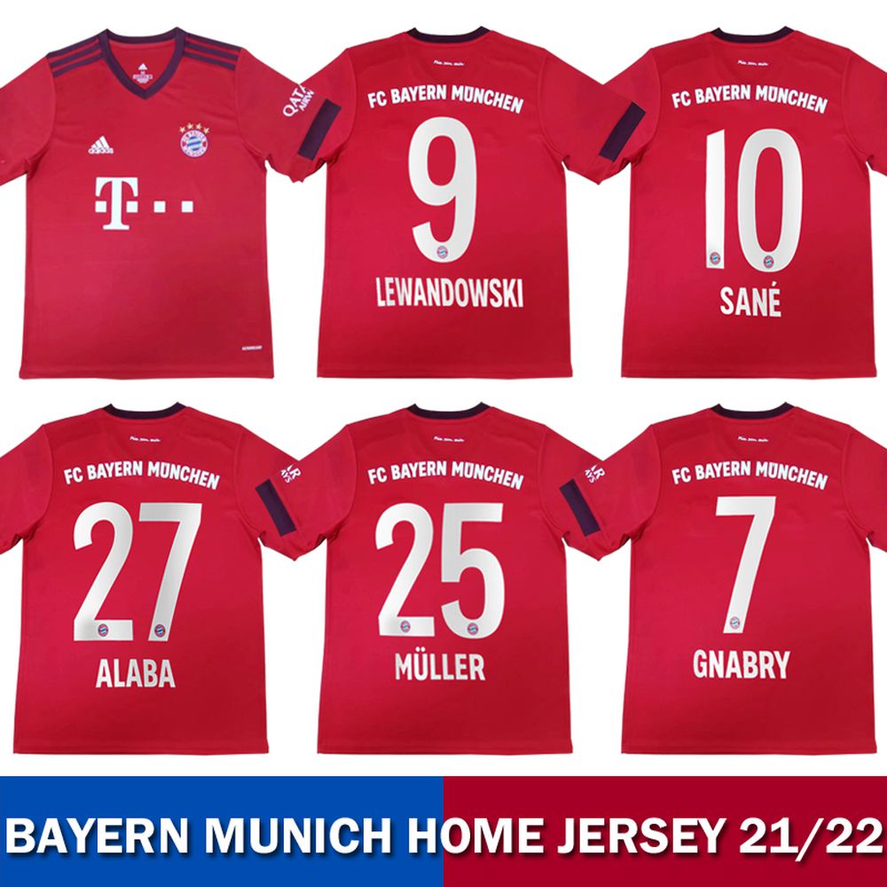 Bayern Munich 2021 2022 Home Jersey Short Sleeve T Shirt Shopee Singapore