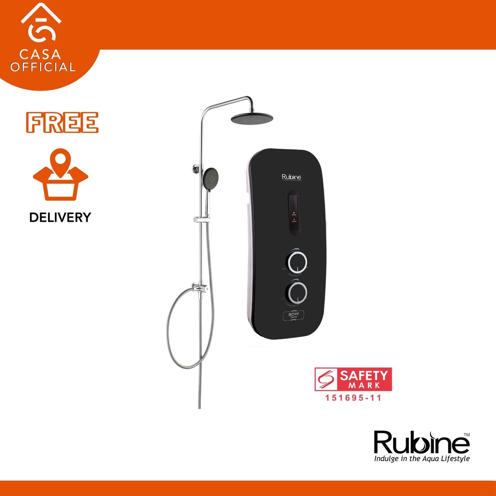 Rubine Instant Water Heater | AC Converter Pump + Rain shower - RWH-2388 B  | Shopee Singapore