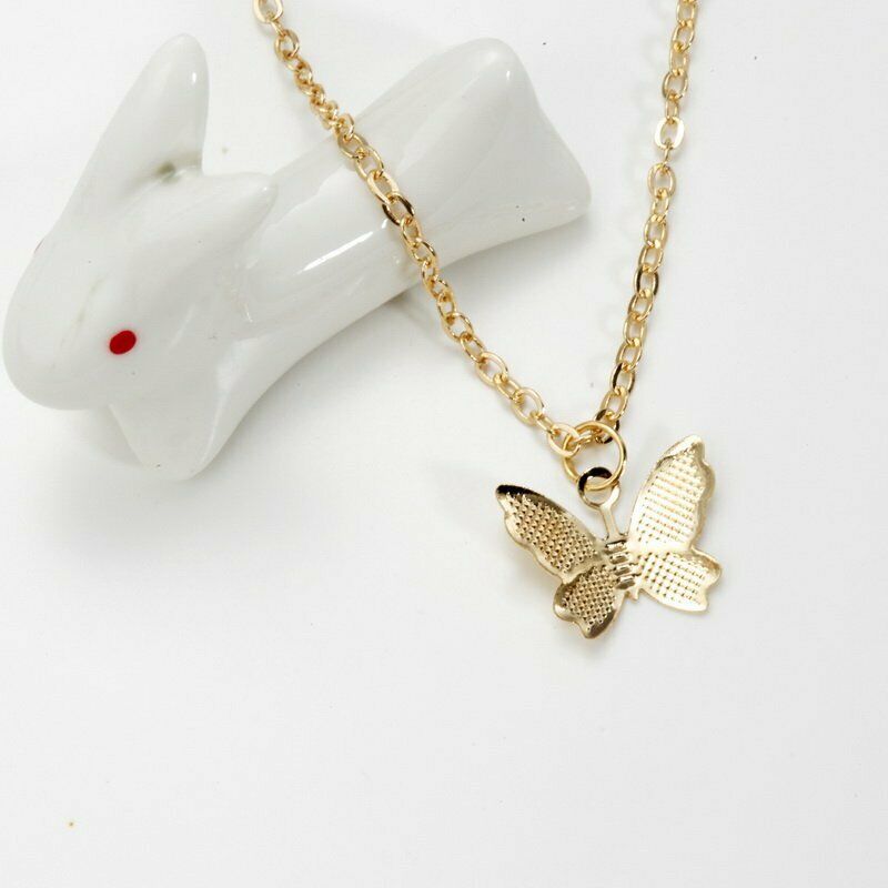 CH01 Simple Butterfly Pendant Clavicle Chain Necklace for Women Chocker Fashion Jewelry Gifts 