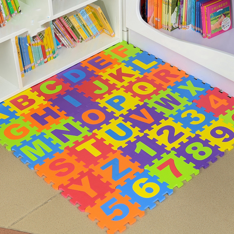 36pcs Abc Alphabet Number Puzzle Children Floor Play Mat Foam Colourful ...