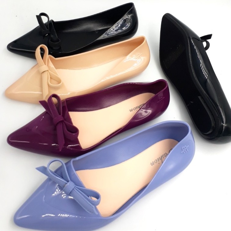 Women Ribbon Flat Jelly Shoes Kasut Perempuan Murah Kasut Cantik Shopee Singapore