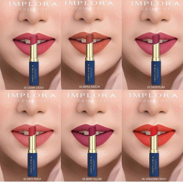 IMPLORA LIPSTIK MATTE INTENSE LIPSTICK LONG LASTING FINISH NEW ORIGINAL