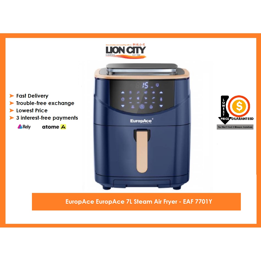 EuropAce EuropAce 7L Steam Air Fryer EAF 7701Y Shopee Singapore