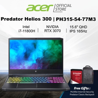 [NVIDIA RTX 3070 And Intel i7-11800H] Predator Helios 300 PH315-54-77M3 15.6” QHD IPS 165Hz Gaming Laptop