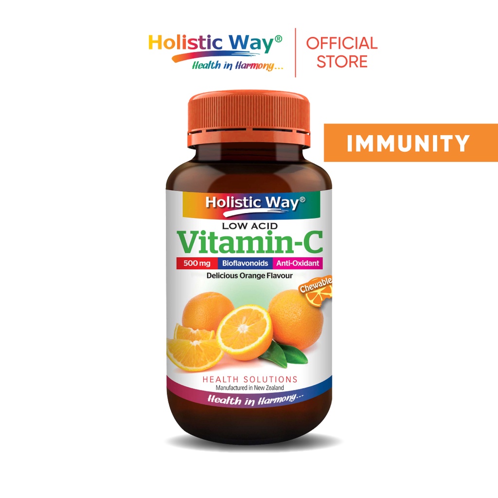 Holistic Way Chewable VitaminC 500mg (LowAcid) (50 Tablets) Shopee Singapore