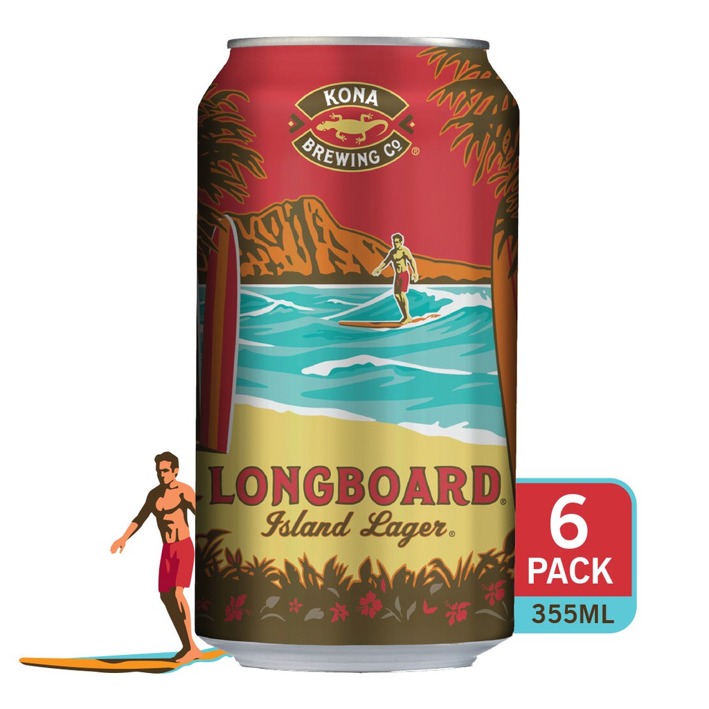 Kona Longboard Hawaiian Lager Beer [355ml x 6 Cans] Shopee Singapore