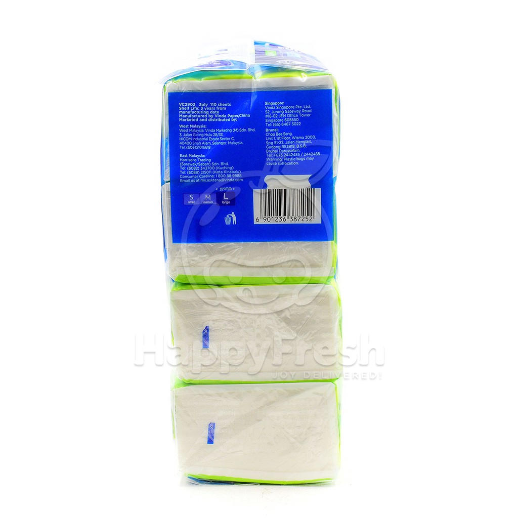 Shop Malaysia Ready Stock Vinda Deluxe Scented Applewood Travel Pack Tissue 110s X 4pack Shopee Singapore