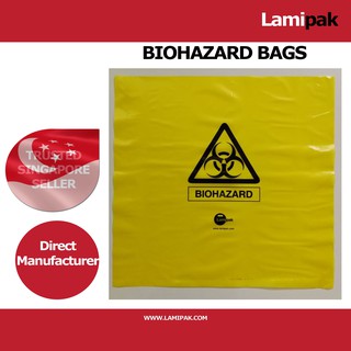 Image of Medical Waste Bag Yellow Biohazard Bag Autoclavable [5 sizes available]