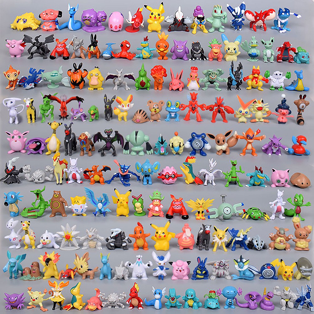 NEW 144pcs Pokemon Toy Set Mini Action Figures Pokémon Go Monster Vinyl