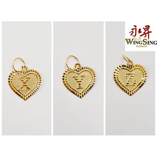 Shop Malaysia Wing Sing 916 Gold Lovely Alphabet Pendant Loket Huruf A Z Emas 916 Shopee Singapore