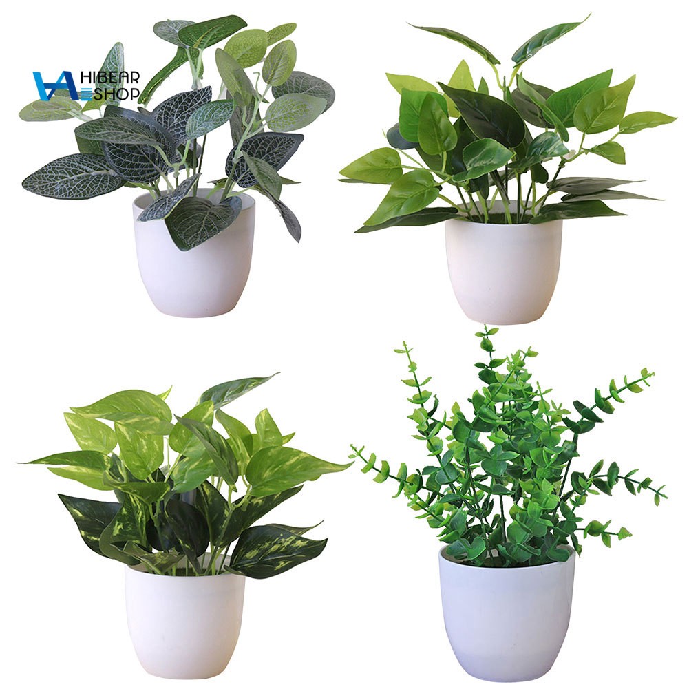 Hibearshop Artificial Foliage Plant Realistic Multipurpose Vivid Simulation Home Garden Wedding Deco