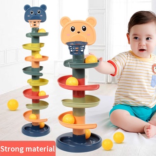 Children's educational toys early education track sliding ball tower turning circle and stacking fun sliding toy