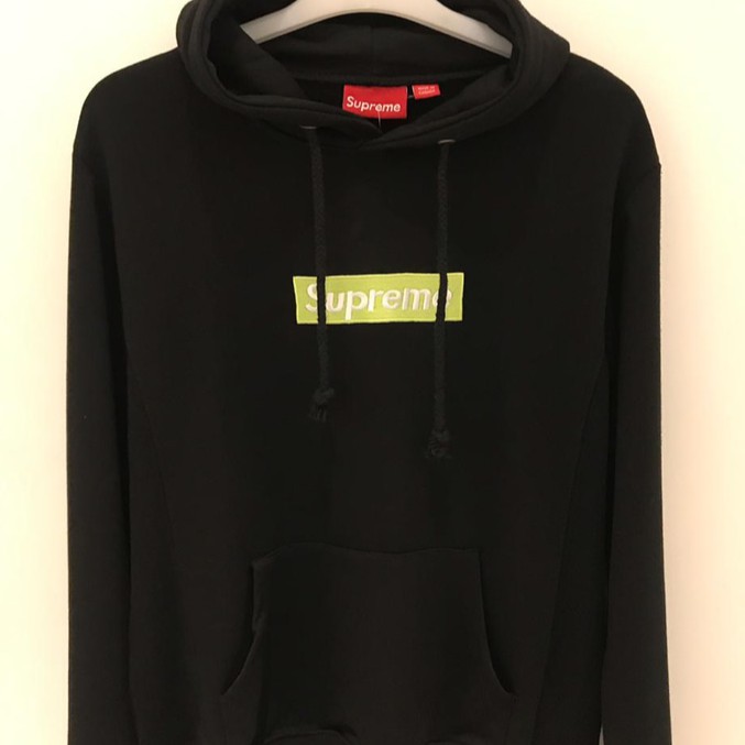 supreme hoodie green box logo
