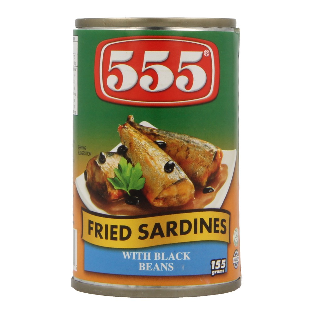 555 Fried Sardines With Black Beans (Tausi) 155g OPXD Shopee Singapore