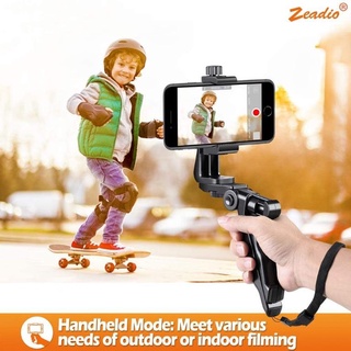 Zeadio Mini Smartphone Tripod Grip Stabilizer, Desktop Tabletop Stand Tripod with Phone Holder