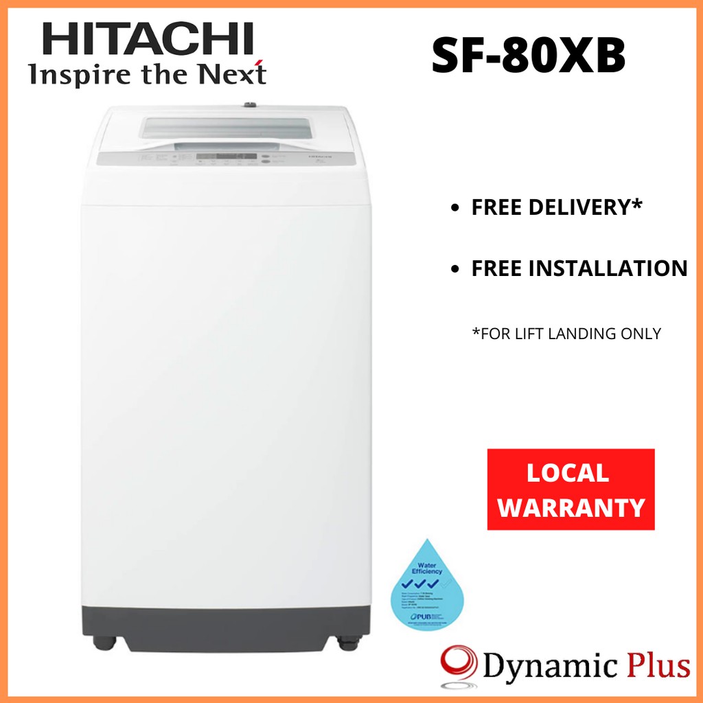 Hitachi SF80XB Fully Auto Top Load Washing Machine 8kg Shopee Singapore