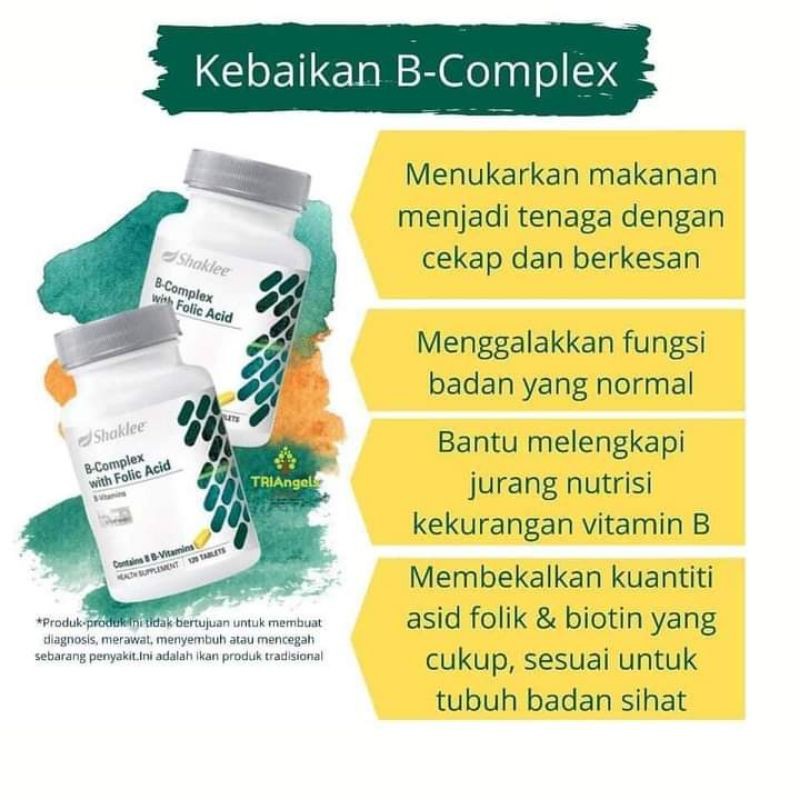 Vitamin B Plex With Folic Acid Shaklee Original Ready Stock Singapore