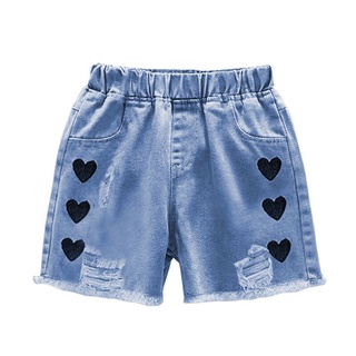 Ready stock Jeans Short Pants Girl Short Jean Pant Denim Casual Children Jean Pants 3-12Years #5