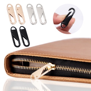 Image of [VES] 2 PCS Alloy Universal Zipper Puller/ Black Silver Gold Detachable Metal Zipper/ DIY Sewing Repair Zip Fixer for Clothes Bags