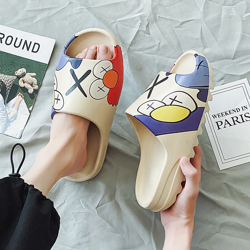 Ready stock! Classic Sesame Street x Kaws Yeezy Slide flip flop  Sliders（Size 36-46) | Shopee Singapore
