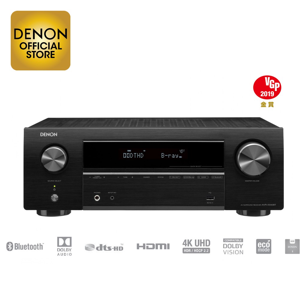 Denon AVR-X550BT 5.1 channel AV Receiver with Bluetooth | Shopee