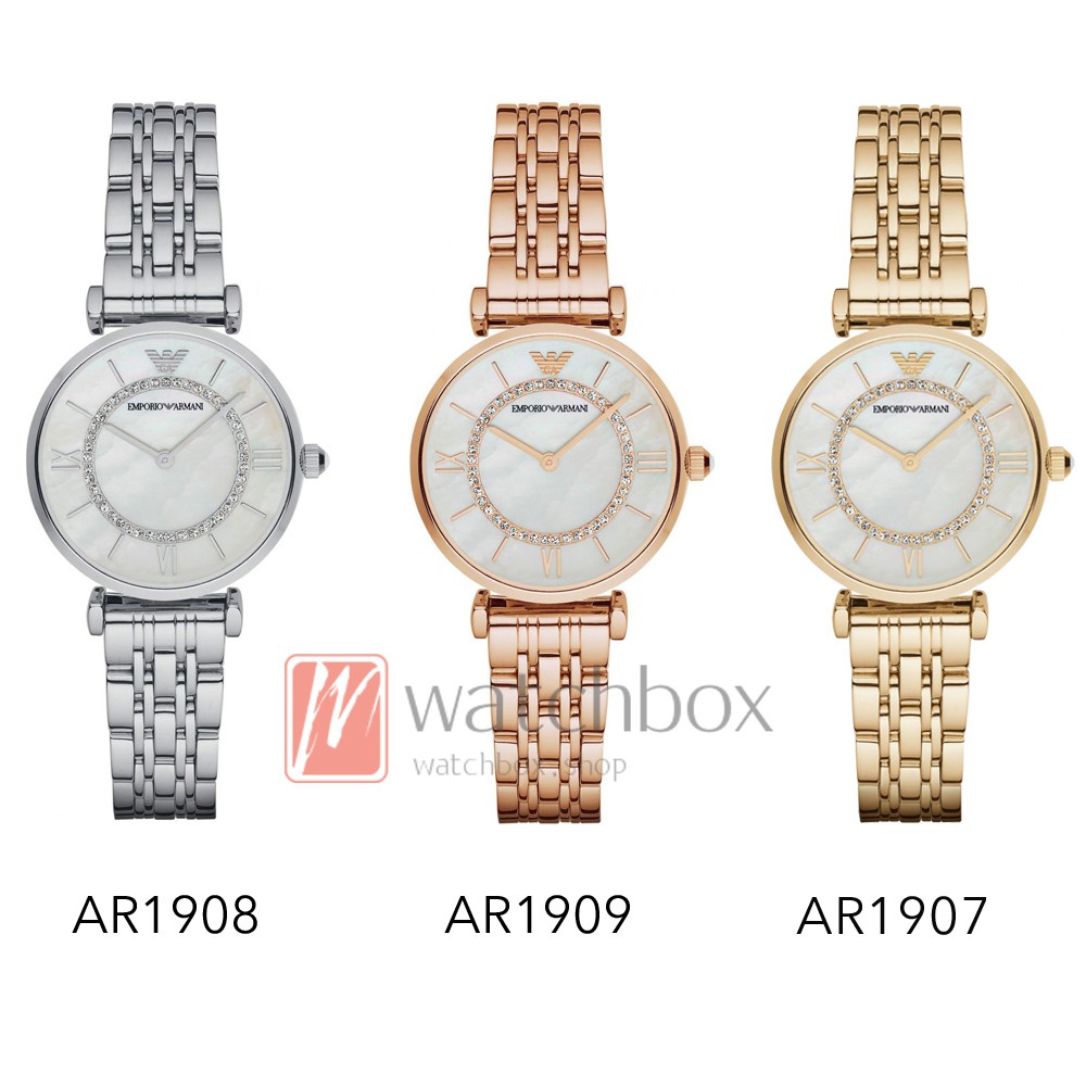 ar1909 armani rose gold ladies watch