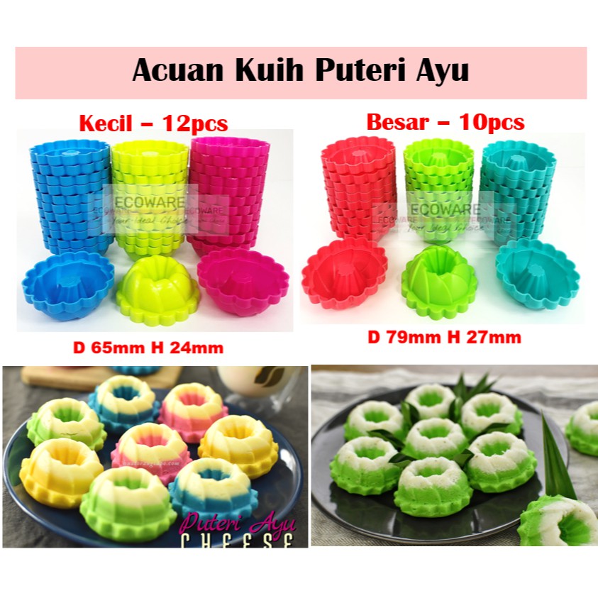 Shop Malaysia 12pcs Kuih Ayu Jelly Mold Pudding Mold Kuih Apam Apam Series Ayu Muffin Cup Apam Events Shopee Singapore