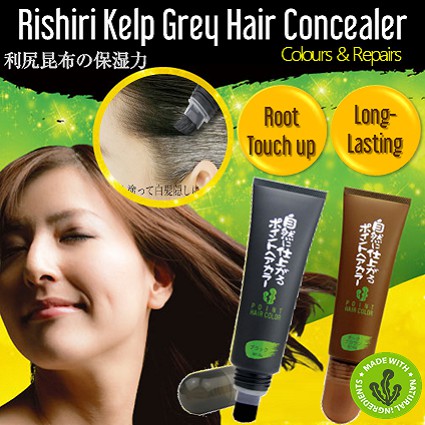Japan Rishiri Natural Kelp Grey Hair Concealer- Point Hair Colour 50g |  Shopee Singapore