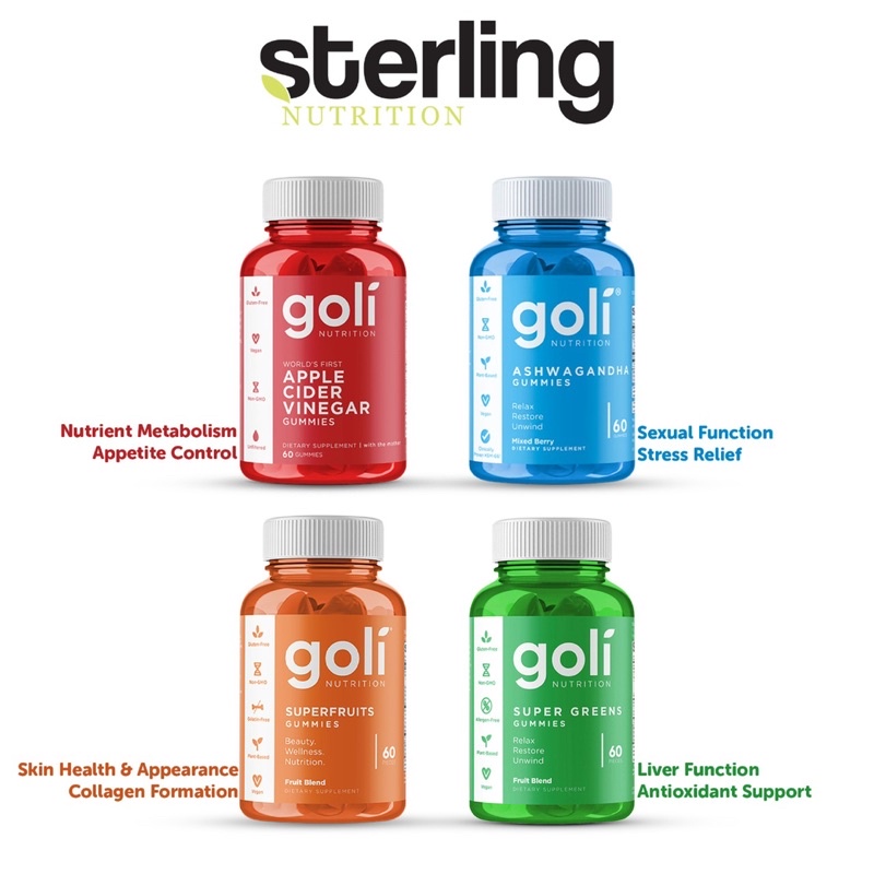 Authorized Distributor Goli Apple Cider Vinegar Gummies /Ashwagandha