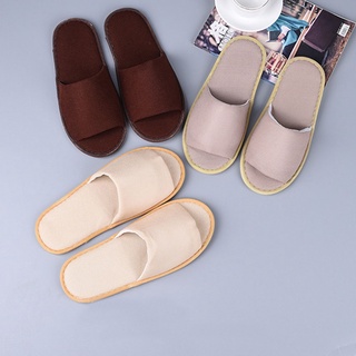 Image of 1Pair Popular Leisure Convenient Hotel Travel Spa Disposable Slipper Home Guest Thicken Slippers