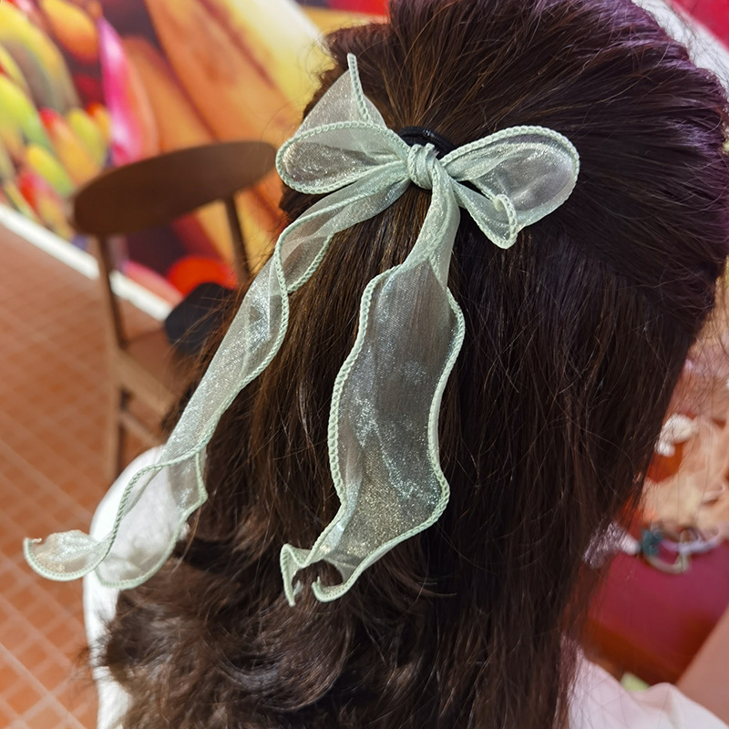 Japanese Style Fairy Ribbon Hair Ring Girl Dream Organza Hair Rope Random  1PCS | Shopee Singapore