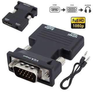 HDMI To VGA Adapter 1080P HDMI Female to VGA Male with Audio Output Cable Converter