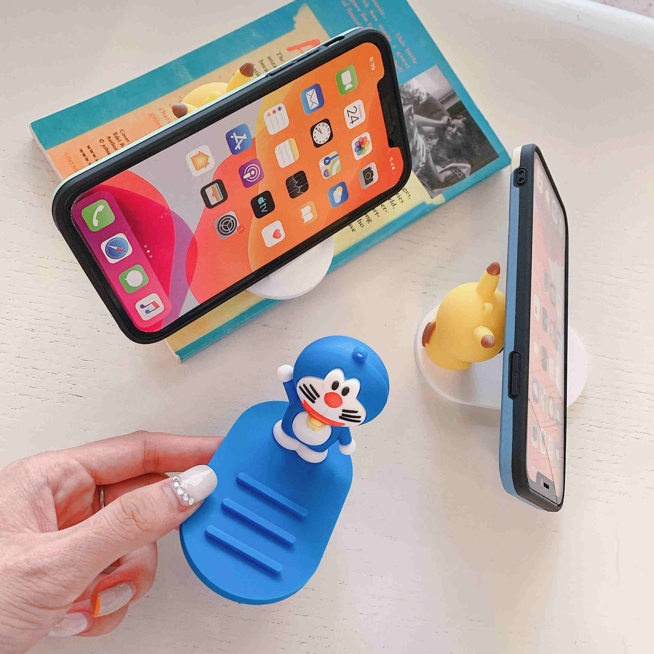 Phone Tablet Mobile Stand Holder Foldable Desktop Holder Cute Doraemon Phonestand Lipat Mini Portable Universal Untuk Handphone Shopee Singapore