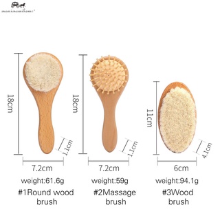 1pc  Baby Hair Comb Wooden Handle Natural Soft Wool Brush Infant Head Massager Baby Girl Bath Care Newborn Gift #1