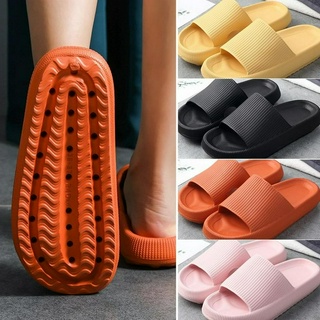 Image of 🍄HOT SALE🍄new!! Japanese Style Home Sandals and Slippers Female Couple Home Bathroom Bath Non-slip Thick Bottom Increased Male Summer Soft Bottom Slippers