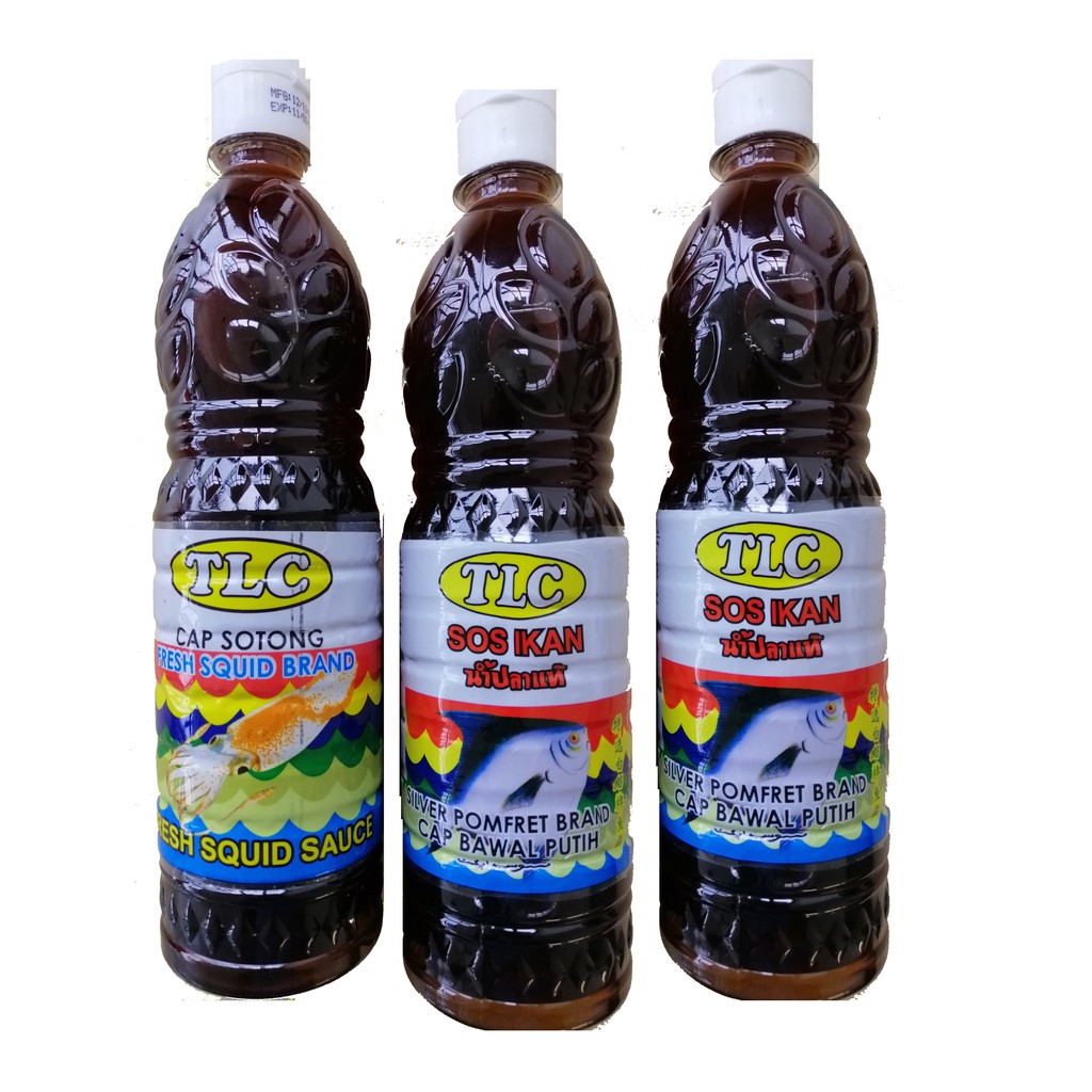 Tlc Squid Sauce Or Silver Pomfret Fish Sauce 880ml X 3 Btl Sos Ikan Atau Sos Sotong 鱿鱼露鲳鱼露 Shopee Singapore