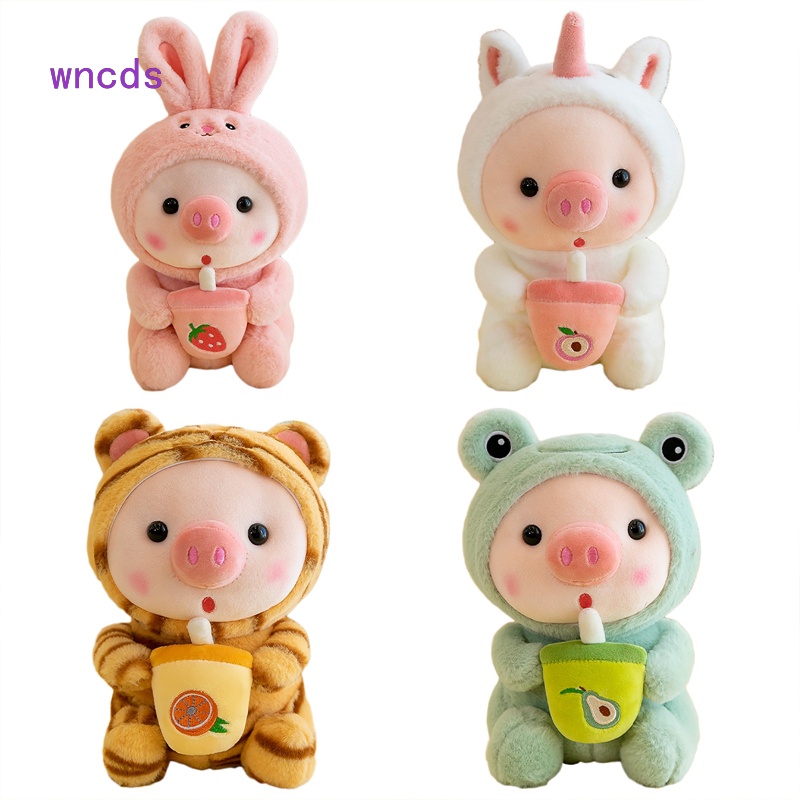 25cm Cute Transformed Cosplay Unciorn Frog Tiger Bunny Boab Tea Pig 